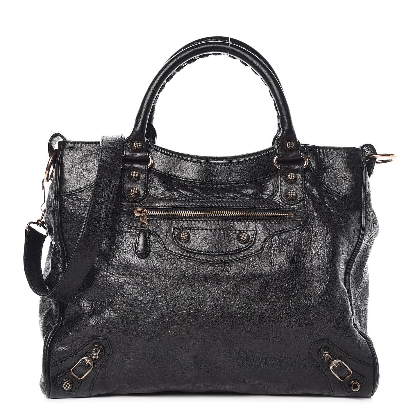 Agneau Giant 12 Rose Gold Hardware Velo Black