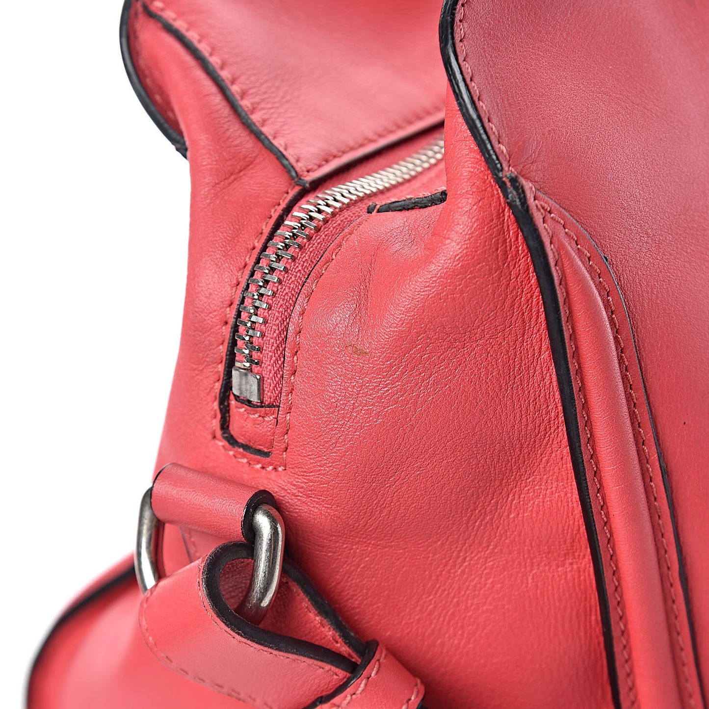 Calfskin Small Skull Padlock Zip Around Tote Pink