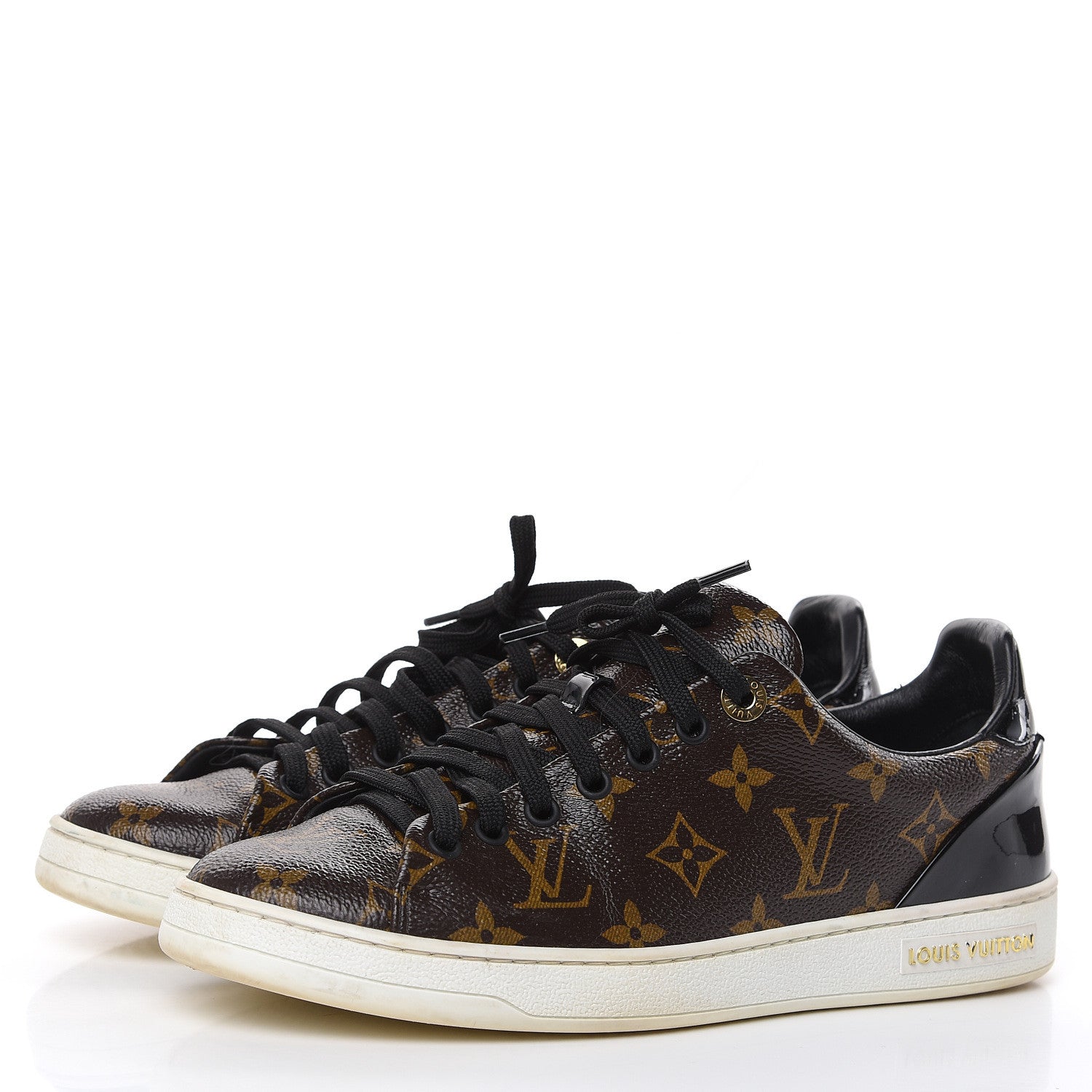 Louis Vuitton Patent Monogram Frontrow Sneakers 39 3 of 12