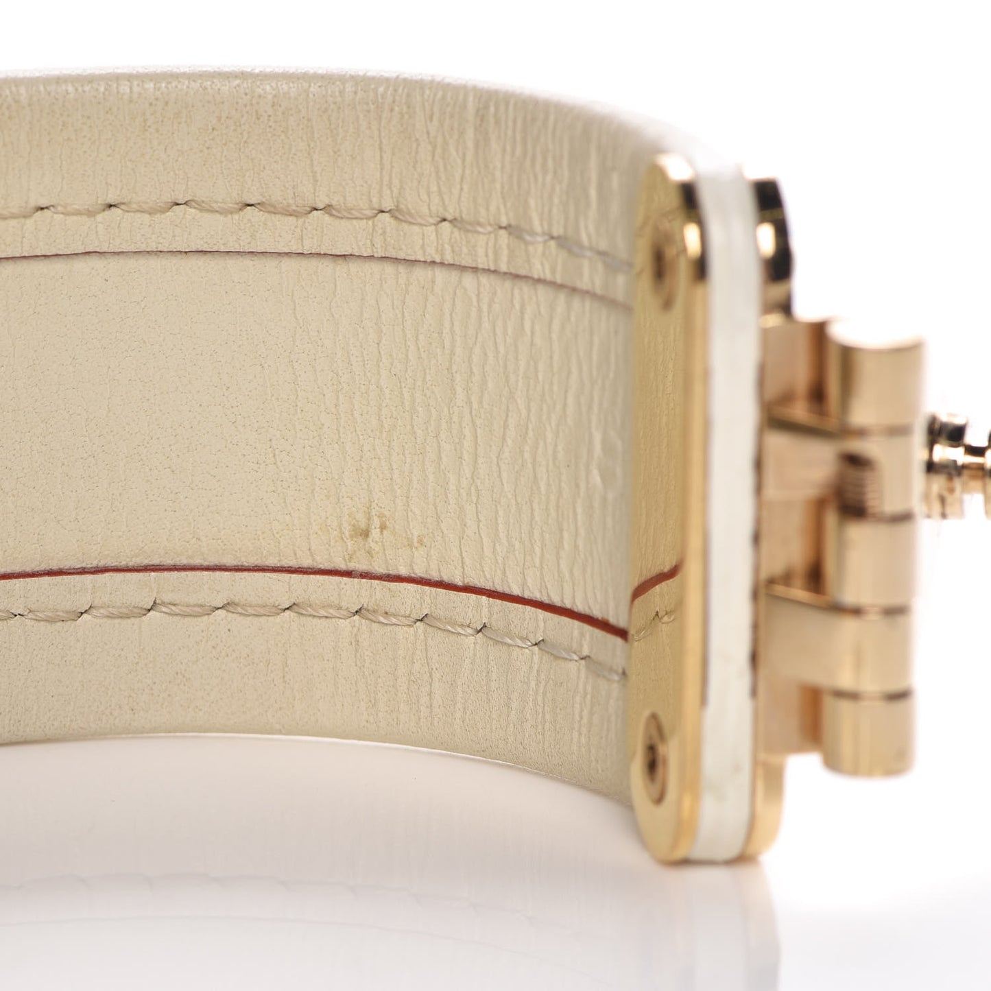 Chèvre Suhali S Lock Bracelet Small White