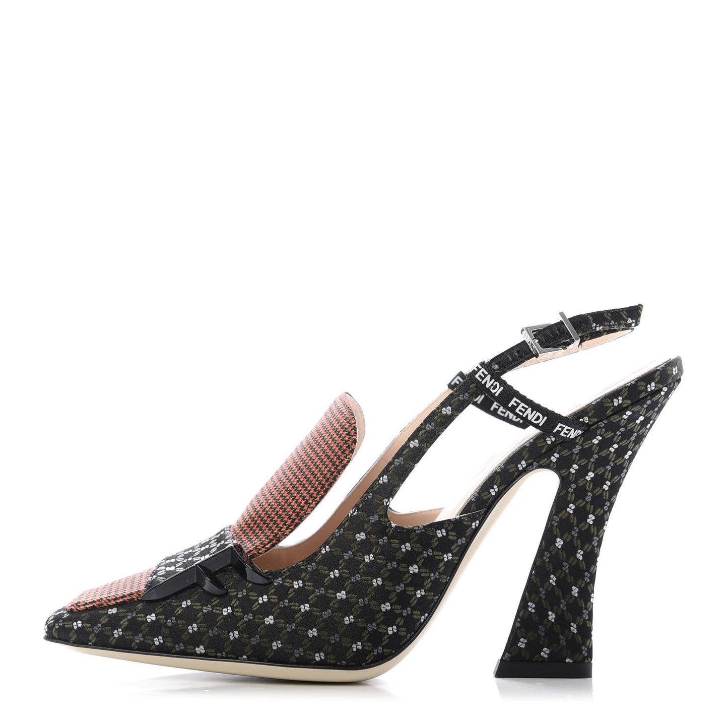 Fabric Jacquard Ffreedom Slingback Pumps 37.5