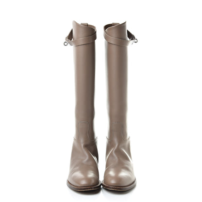 Hermes Swift Kelly Jumping Boots 36 Etoupe 2 of 13