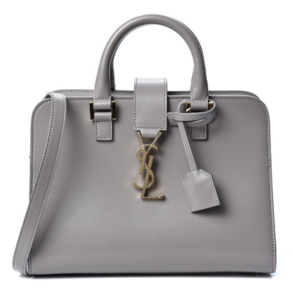 Saint Laurent Calfskin Small Monogram Cabas Fog 1 of 8