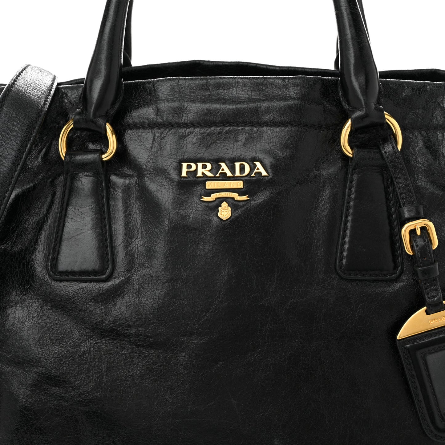 Glace Calf Tote Black