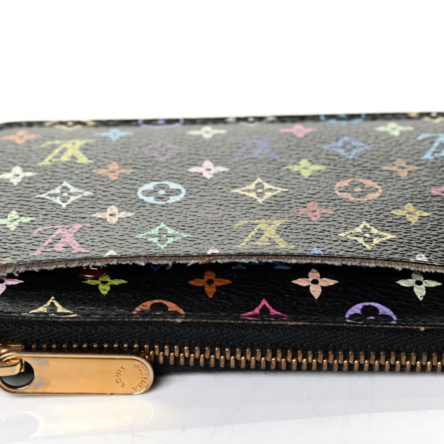Louis Vuitton Monogram Multicolor Key Pouch Black Grenade 7 of 7