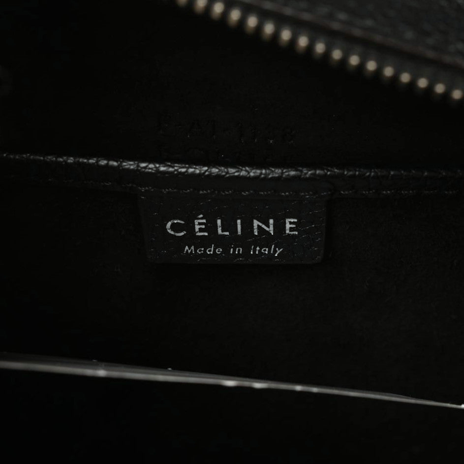 Drummed Calfskin Nano Luggage Black