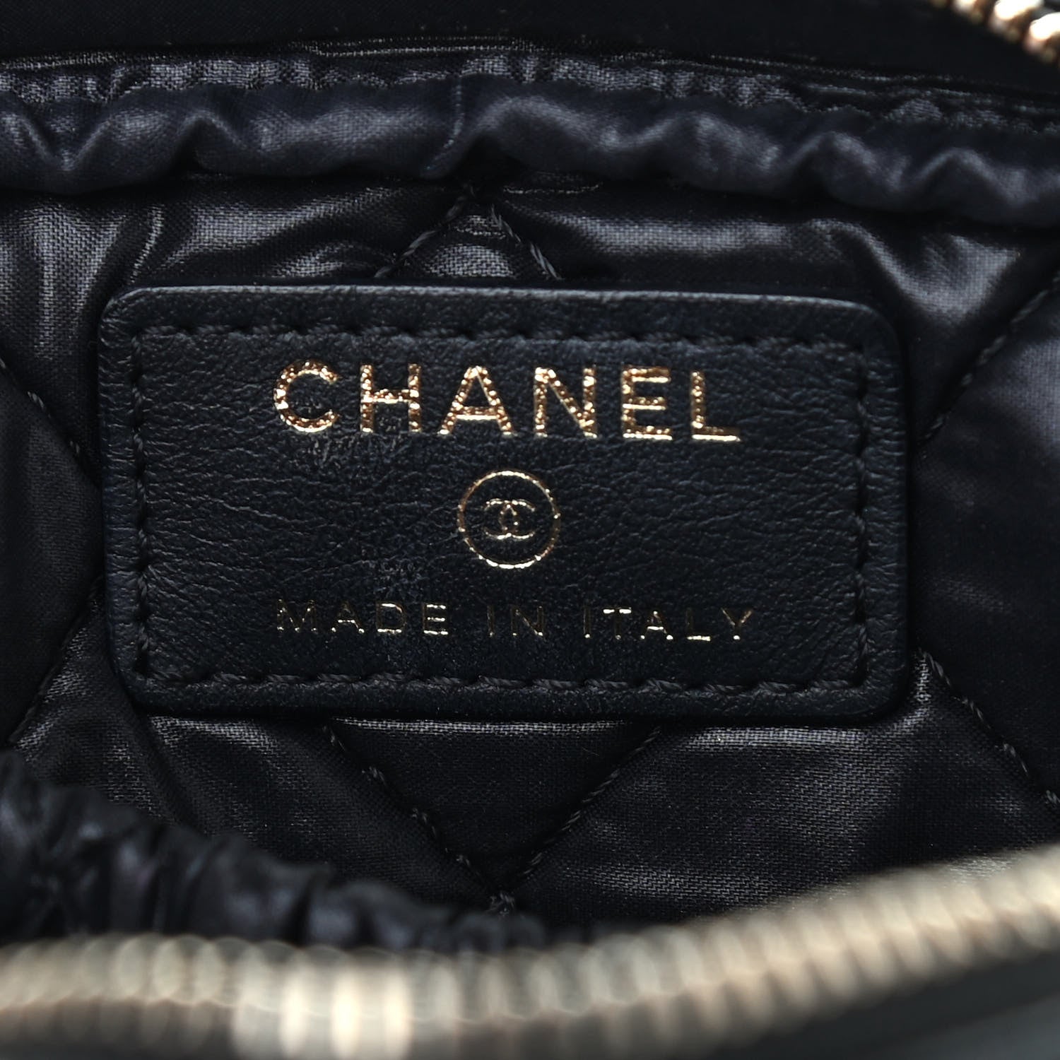 Chanel Caviar Quilted Small Curvy Pouch Cosmetic Case Black 6 of 7