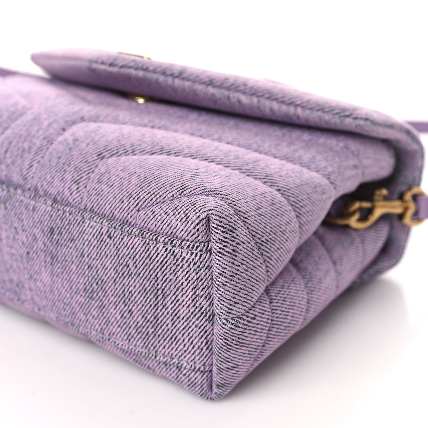 Denim Y Quilted Monogram Toy Loulou Crossbody Bag Bleached Lilac