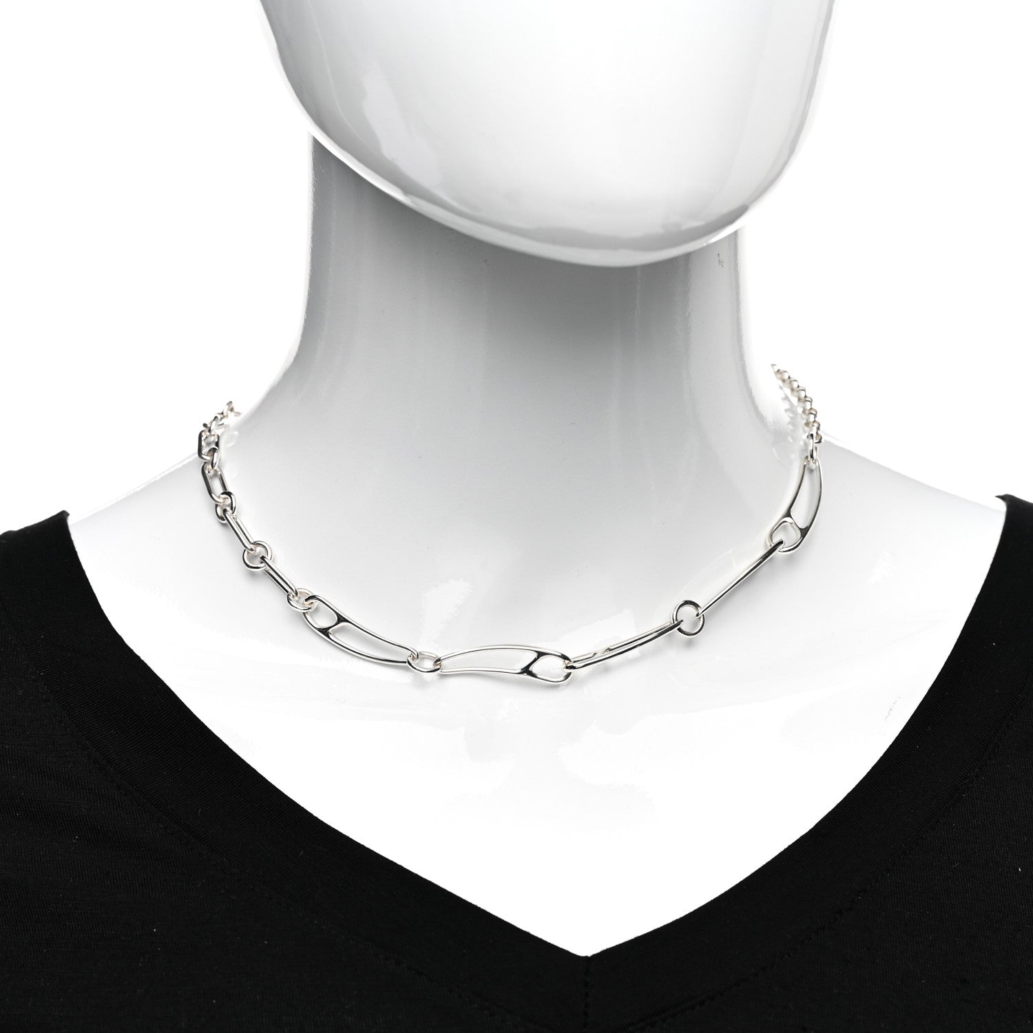 Hermes Sterling Silver Chaine d'Ancre Punk Necklace ST 2 of 4