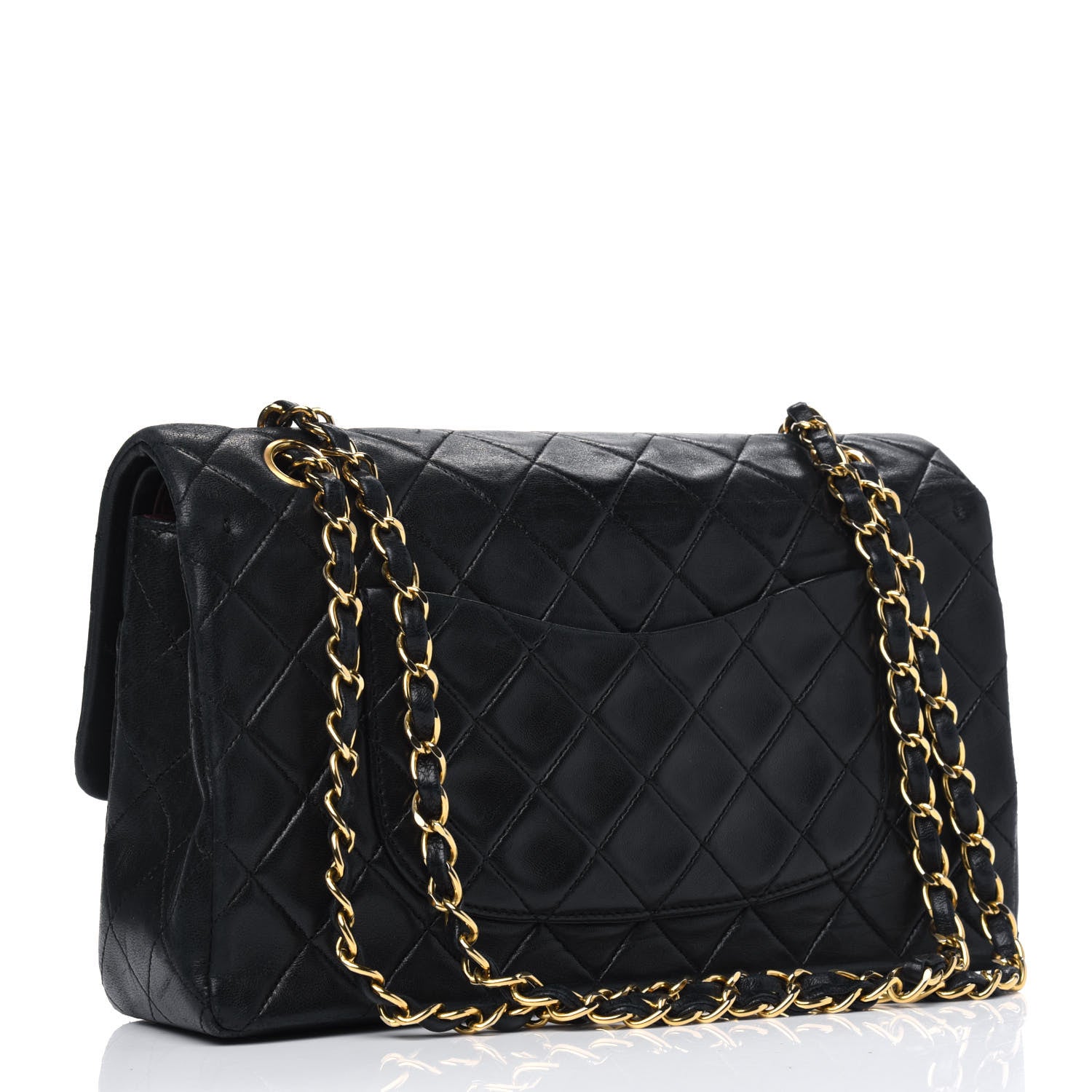 Chanel Lambskin Quilted Medium Double Flap Black 2 of 8