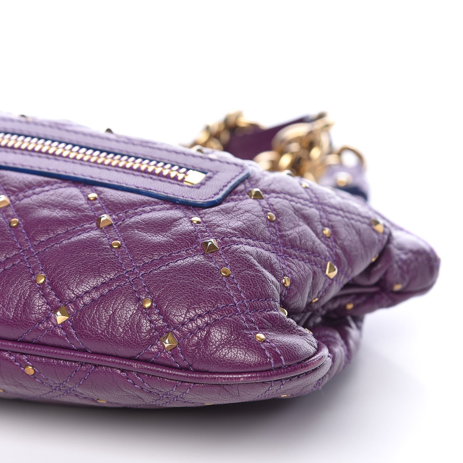 Marc Jacobs Calfskin Quilted Stardust Shoulder Bag Purple 13 of 18