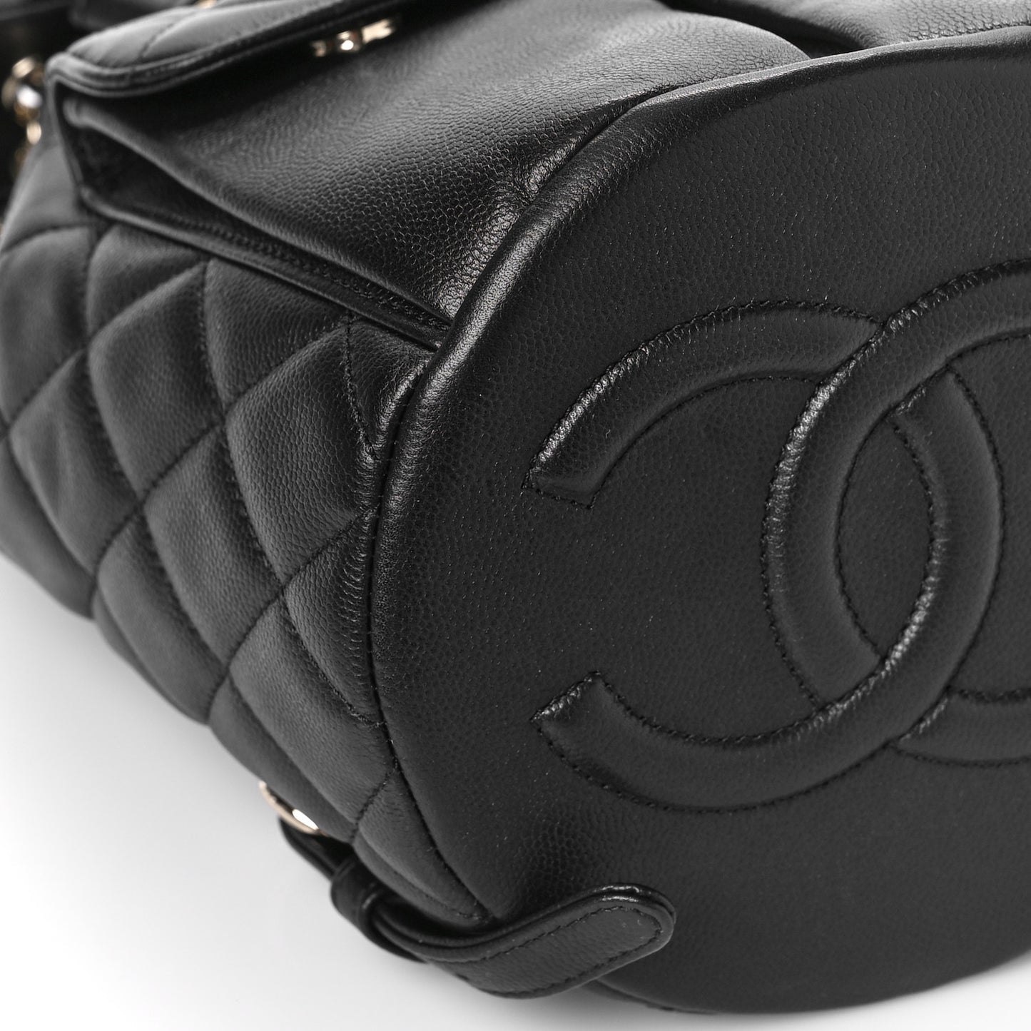 Caviar Quilted Pockets Backpack Black