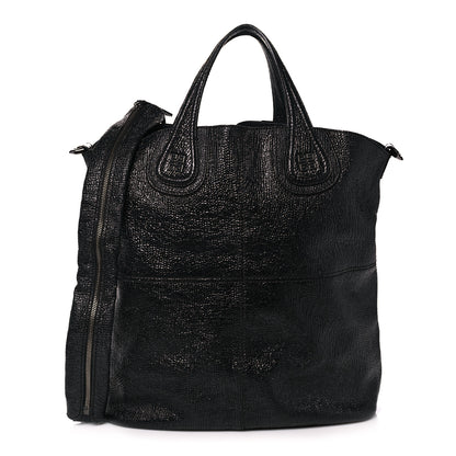 Givenchy Glazed Pebbled Calfskin Nightingale North South Tote Black 1 of 13
