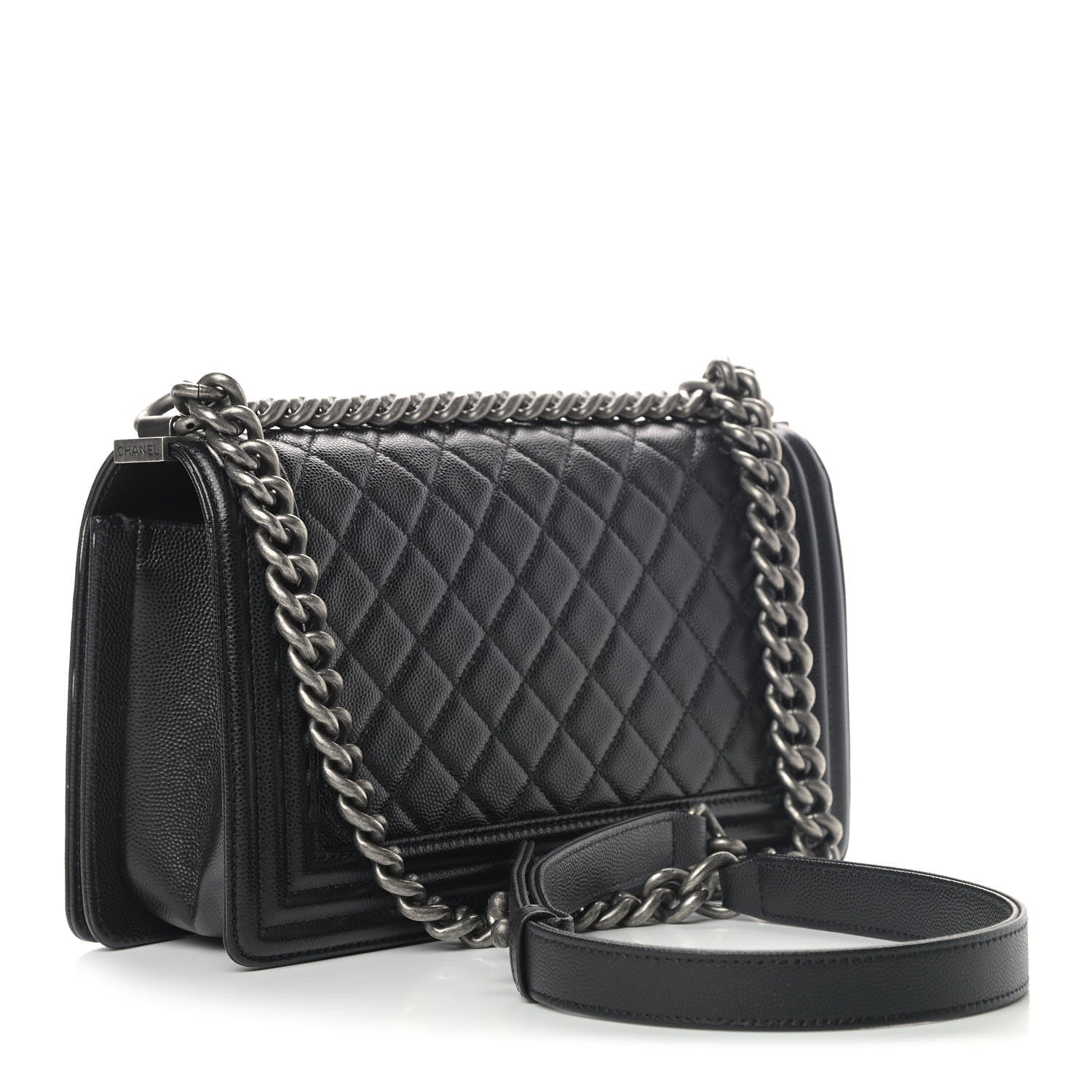 Chanel Caviar Quilted Medium Boy Flap Black 2 of 6