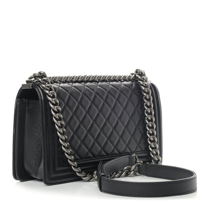 Chanel Caviar Quilted Medium Boy Flap Black 2 of 6