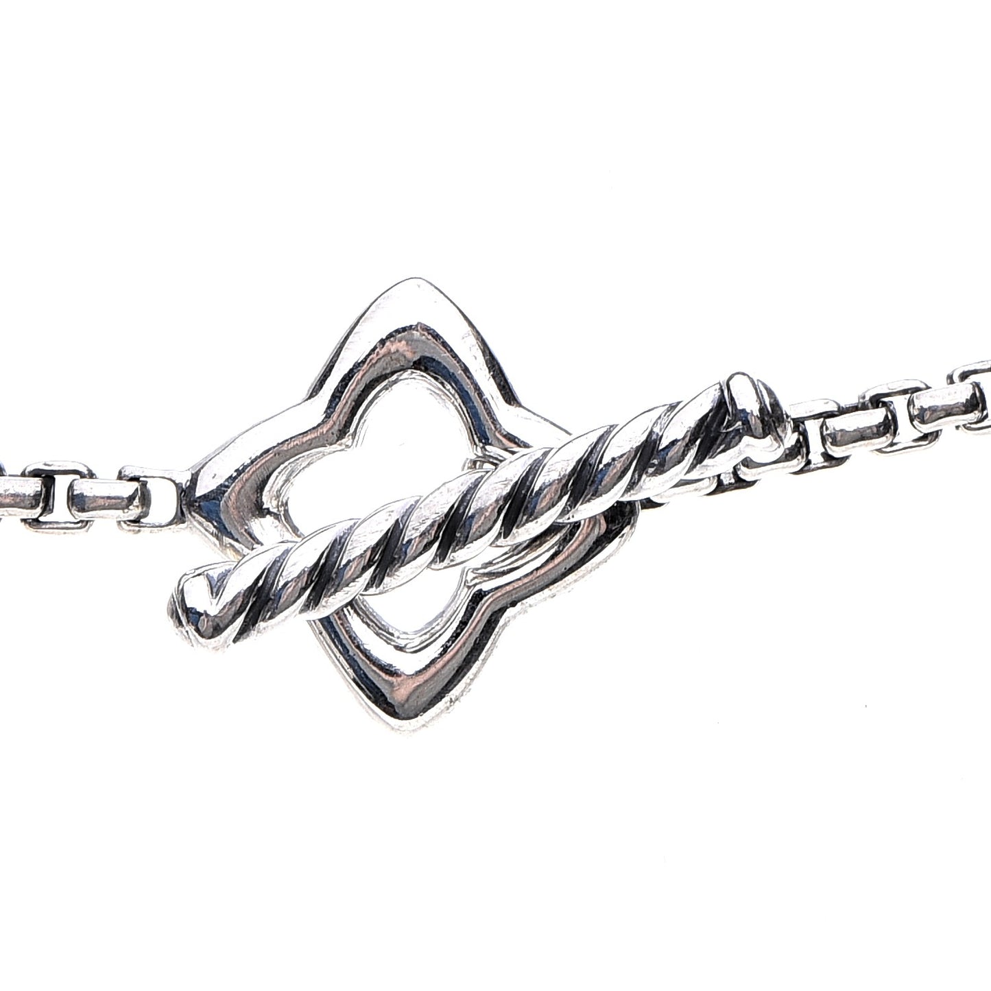 Sterling Silver 25mm Quatrefoil Chain Necklace
