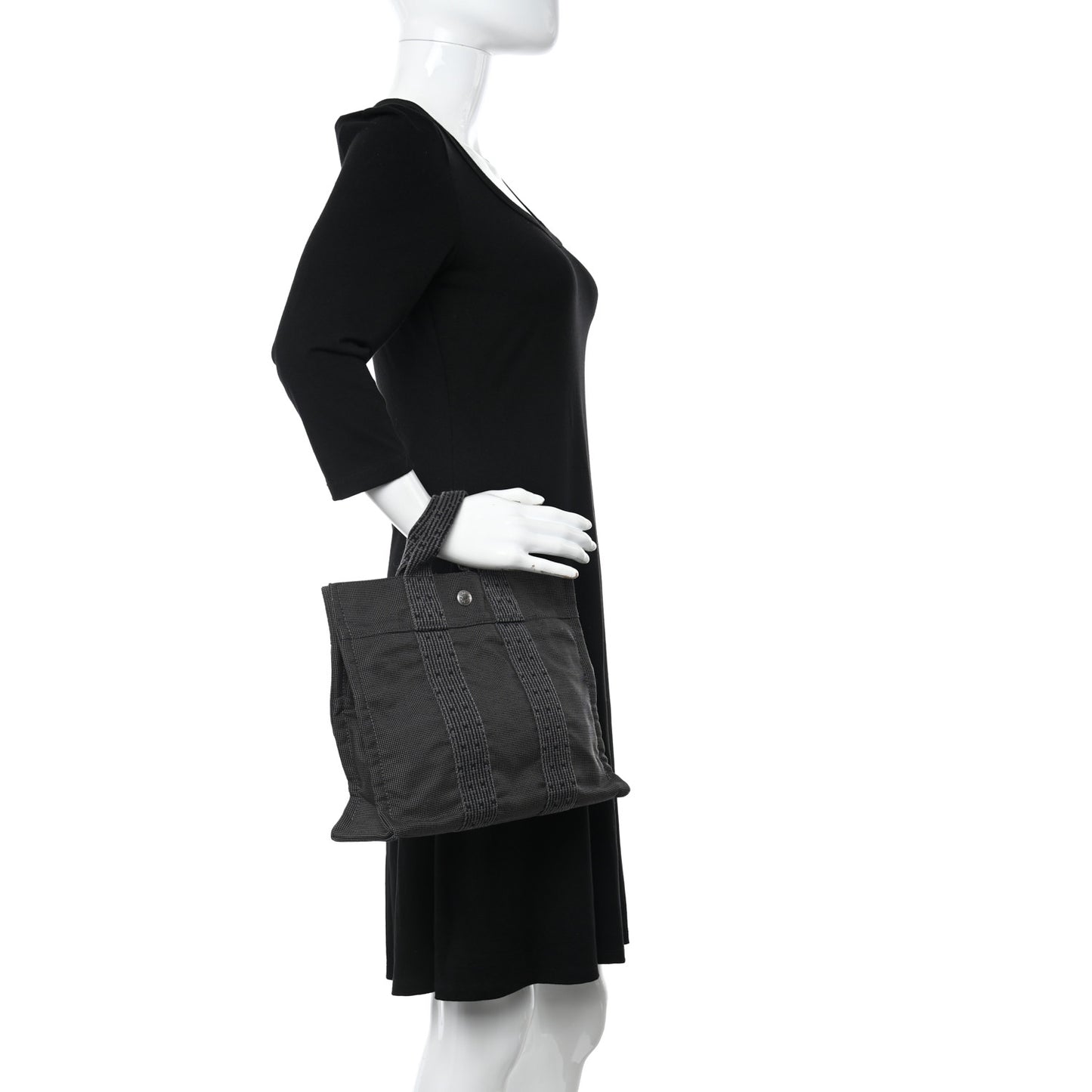 Canvas Herline PM Tote Grey