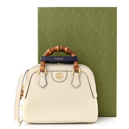 Gucci Textured Dollar Calfskin Mini Diana Dome Tote Bag White 11 of 11