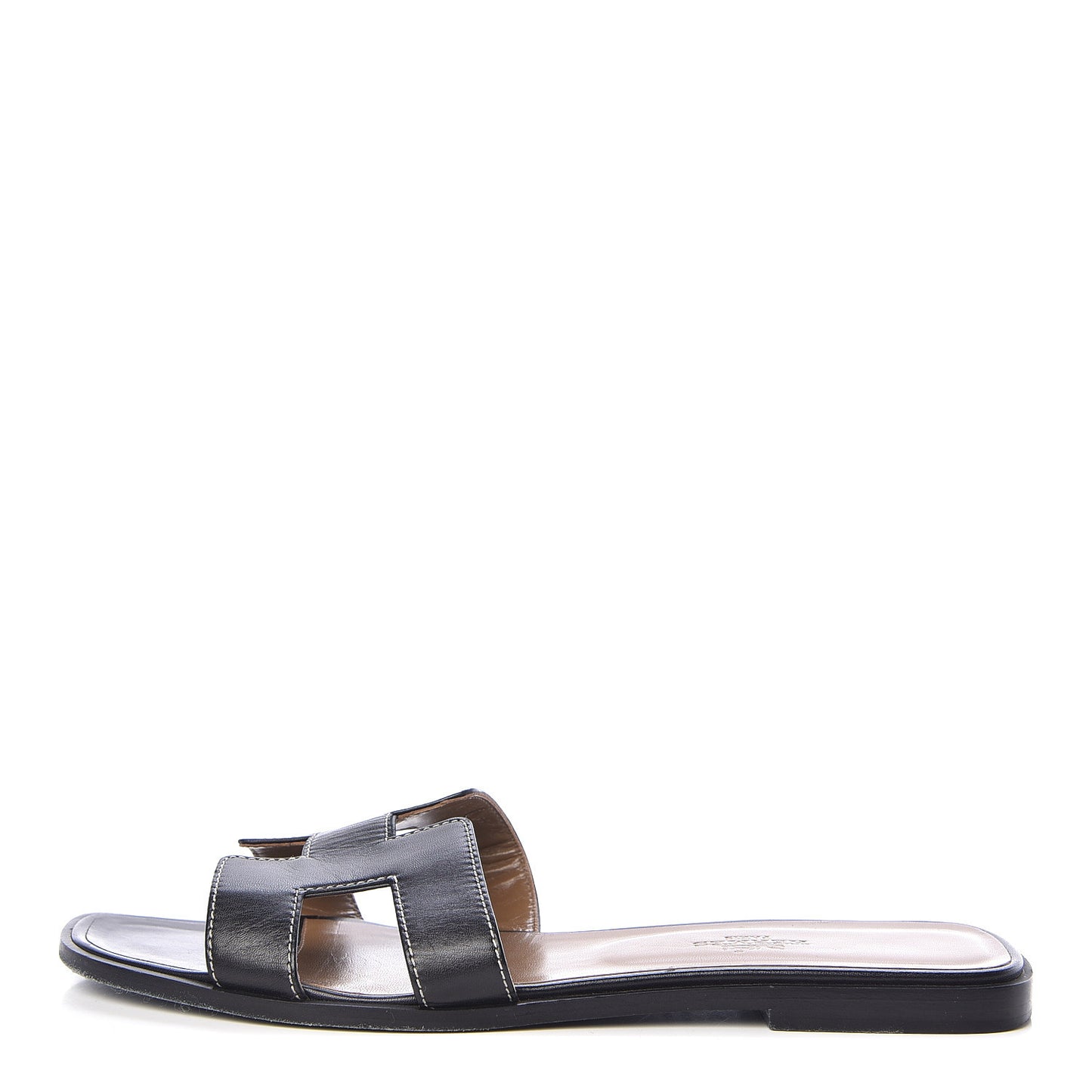 Box Calfskin Oran Sandals 39 Black