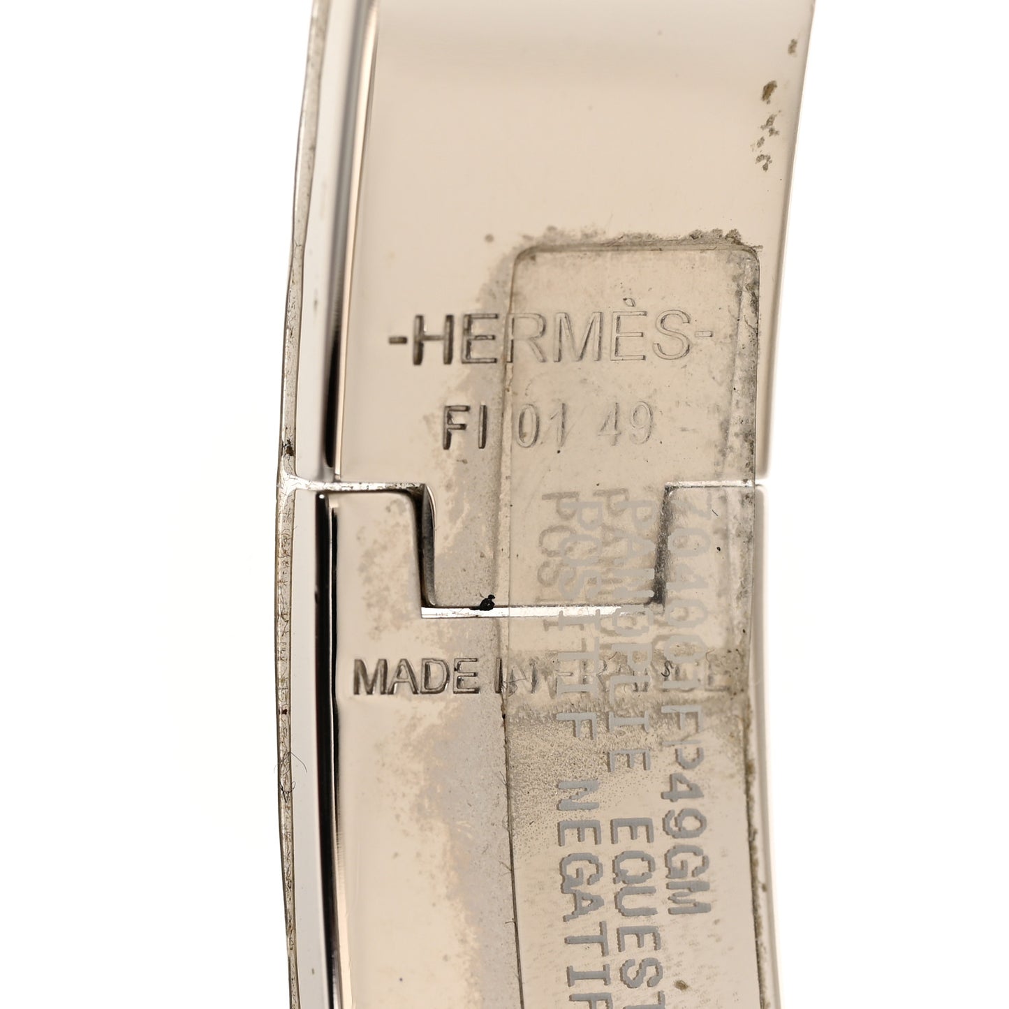Enamel Printed Panoplie Equestre Narrow Clic Clac H Bracelet GM Positif Negatif