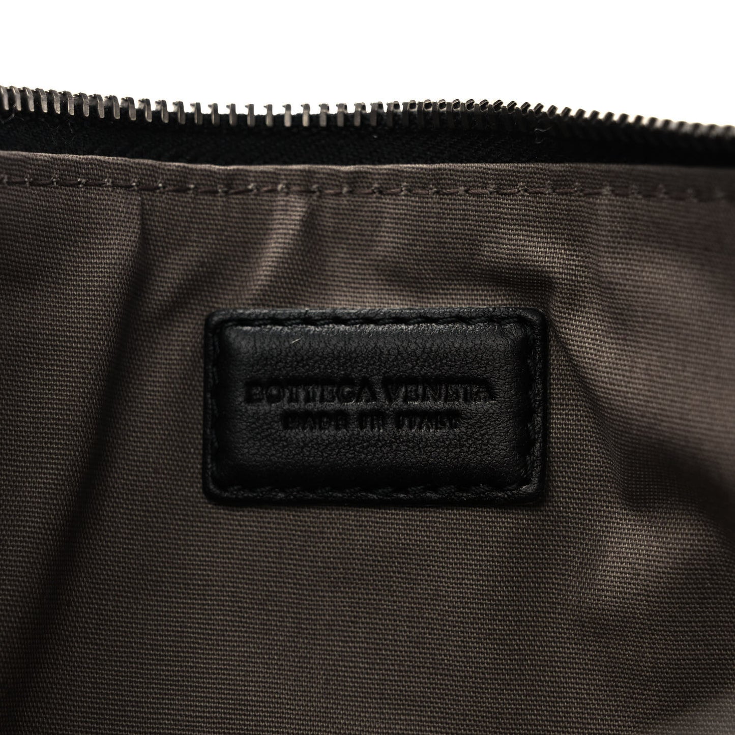 Nappa Intrecciato Zip Pouch Black