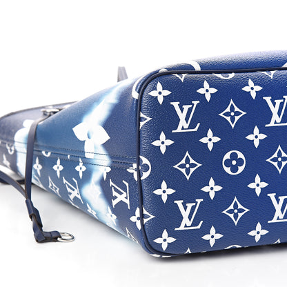 Louis Vuitton Monogram Escale Neverfull MM Blue 9 of 11