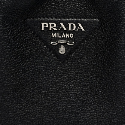 Prada Vitello Daino Soft Mini Dynamique Tote Black 7 of 9