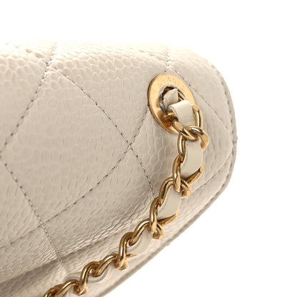 Chanel Caviar Quilted Mini Flap Bag Light Beige 13 of 13