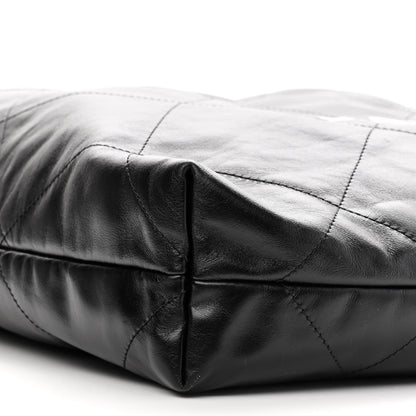 Chanel Shiny Calfskin Quilted Chanel 22 Black 9 of 11