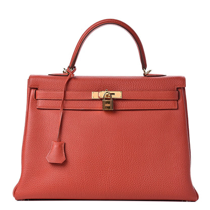 Hermes Togo Kelly Retourne 35 Vermillion 1 of 41