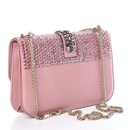 Valentino Garavani Vitello Crystal Embellished Medium Glam Lock Rockstud Flap Pop Gardenia 3 of 10