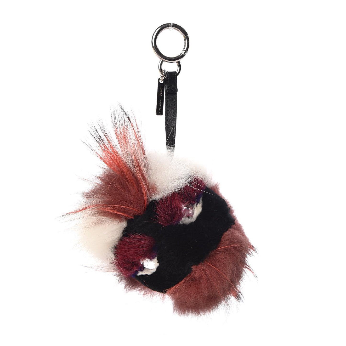 Mink Fox Rabbit Fur Juju Monster Bag Bug Charm Dark Red