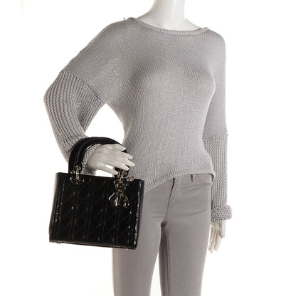 Christian Dior Patent Cannage Medium Lady Dior Black 2 of 9