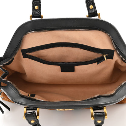 Gucci Suede Ophidia Medium Re(Belle) Top Handle Bag Nocciola Black 5 of 11