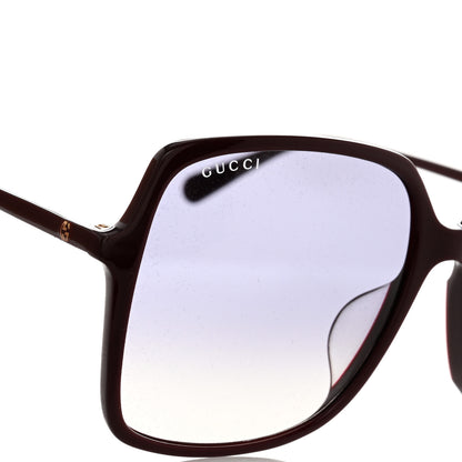Gucci Oversized Square GG0544S Sunglasses Burgundy 9 of 9