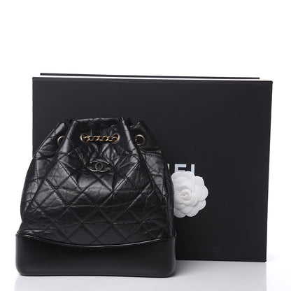 Chanel Aged Calfskin Quilted Small Gabrielle Backpack Black 11 of 11