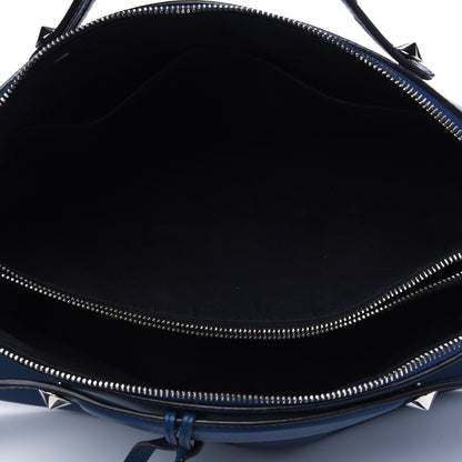 Fendi Vitello Dolce Marmol Large By The Way Boston Bag Blue 4 of 5