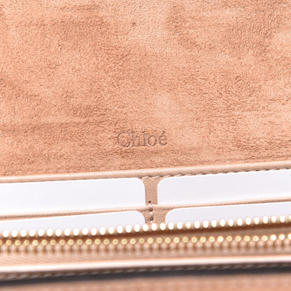 Chloe Calfskin Suede Georgia Flap Wallet Pearl Beige 6 of 10
