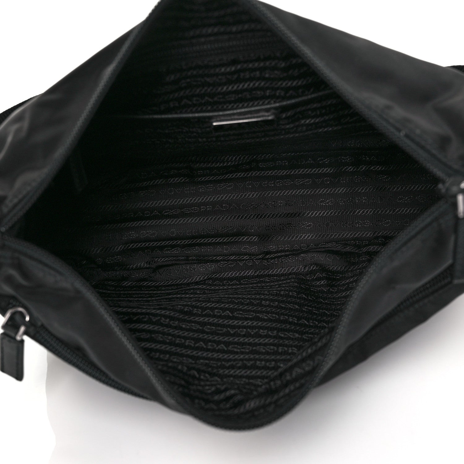 Prada Tessuto Nylon Messenger Bag Black 8 of 16