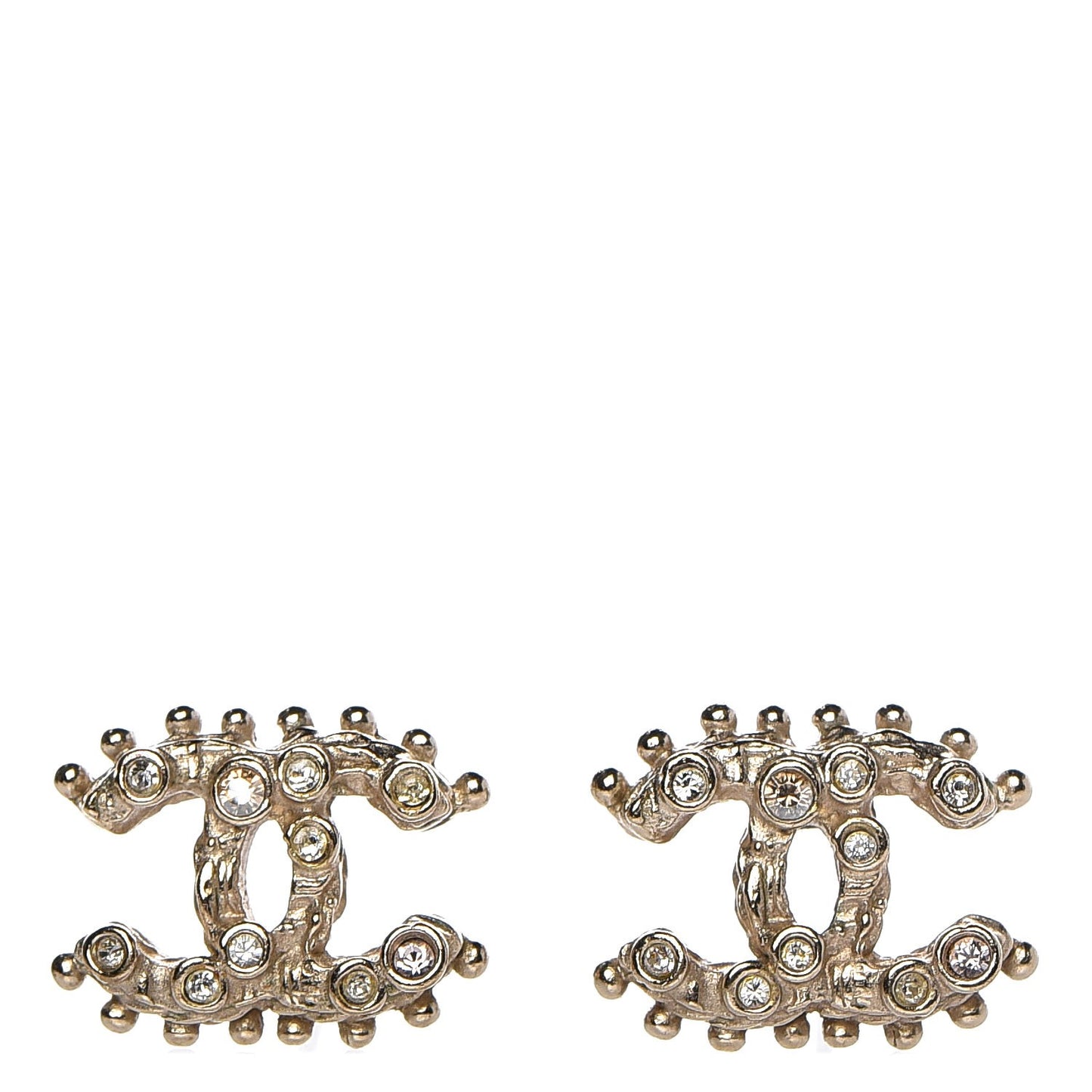 Crystal CC Earrings Gold