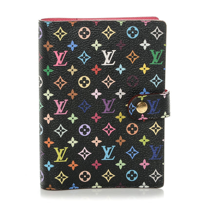 Louis Vuitton Monogram Multicolor Small Ring Agenda Cover Black Grenade 1 of 9