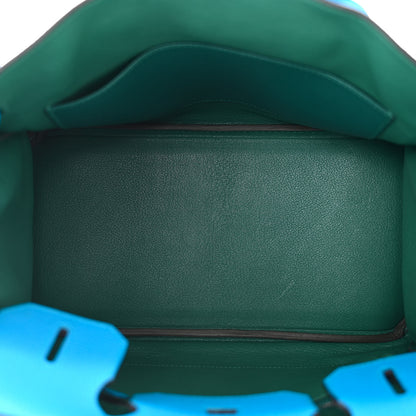 Hermes Togo Verso Birkin 30 Bleu Zanzibar Malachite 5 of 11