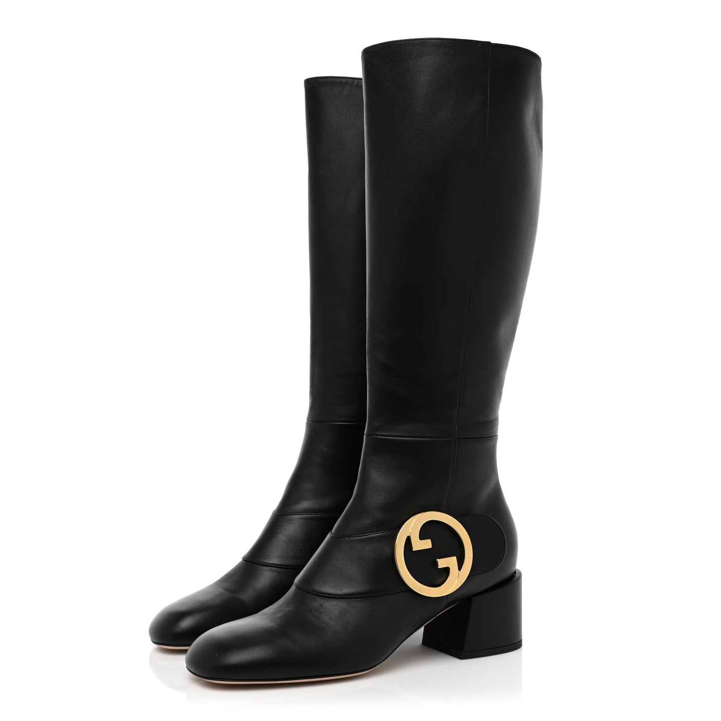 Nappa GG Blondie 55mm Knee High Boots 39 Black