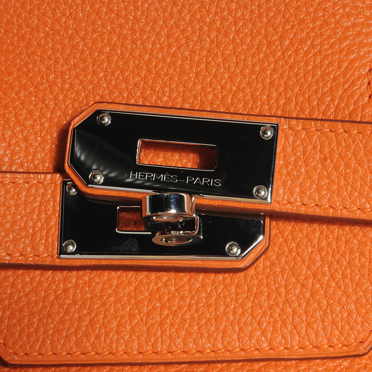Hermes Evergrain JPG Shoulder Birkin II 42 Orange 6 of 10