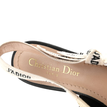 Christian Dior Technical Canvas Ribbon J'Adior Slingback Ballet Flats 36.5 Black 7 of 8