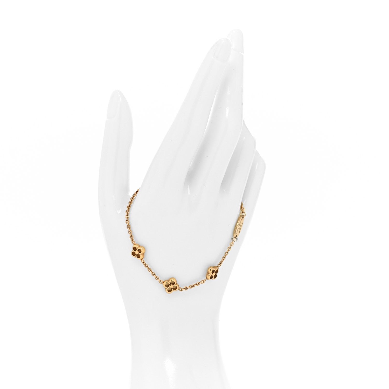 Louis Vuitton Brass Flower Full Bracelet Gold 2 of 6