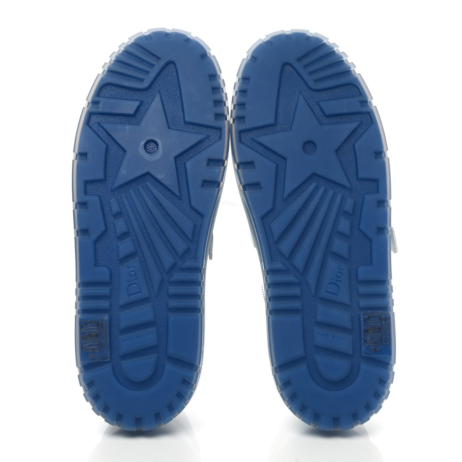 Christian Dior Calfskin Clear Rubber Dior-ID Platform Sneakers 36 White Deep Blue 5 of 9