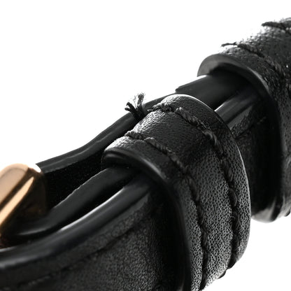 Burberry Grainy Calfskin House Check Small Maidstone Black 14 of 16
