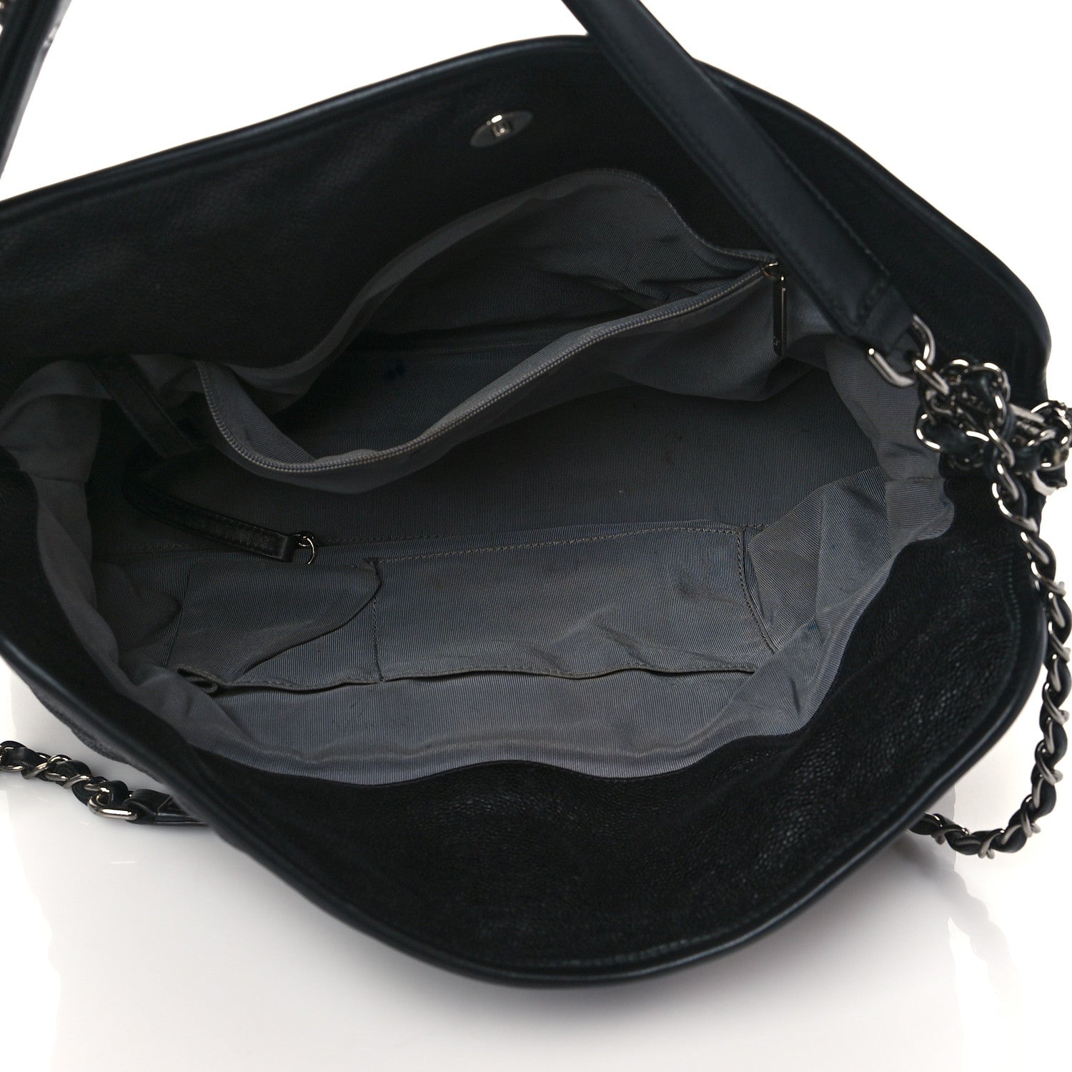 Chanel Caviar Quilted French Riviera Hobo Black 4 of 9