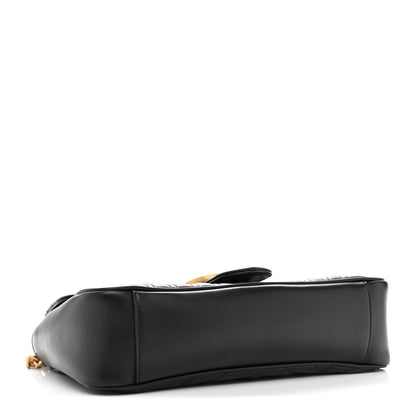 Gucci Calfskin Matelasse Small GG Marmont Shoulder Bag Black 4 of 11